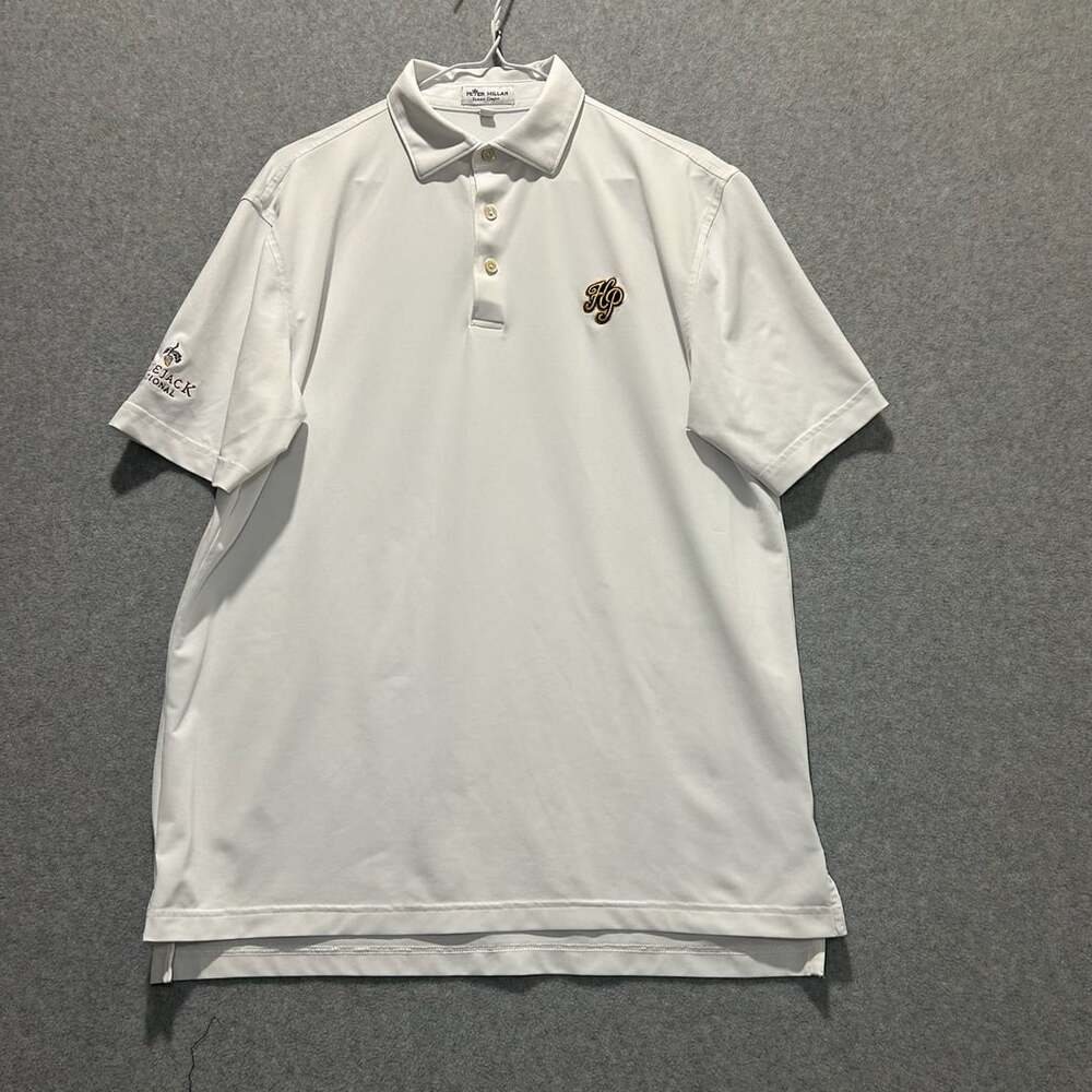 Peter Millar White Summer Comfort Bluejack National Golf Polo, Size M